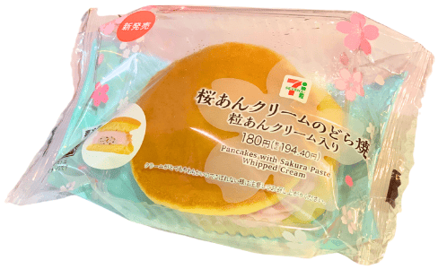 桜あんクリームのどら焼粒あんクリーム入り